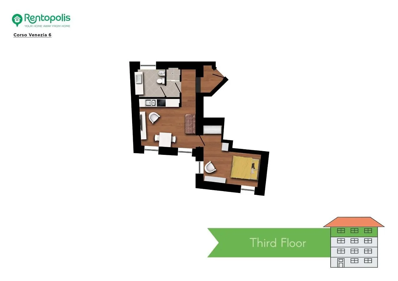 아파트 Chic 1Bdr With Shared Terrace Steps From Duomo By Rentopolis 밀라노